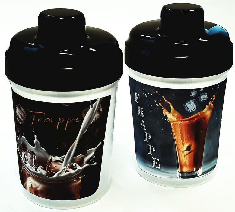 šejkr 0,45l, měrka 300ml, FRAPPÉ, plast