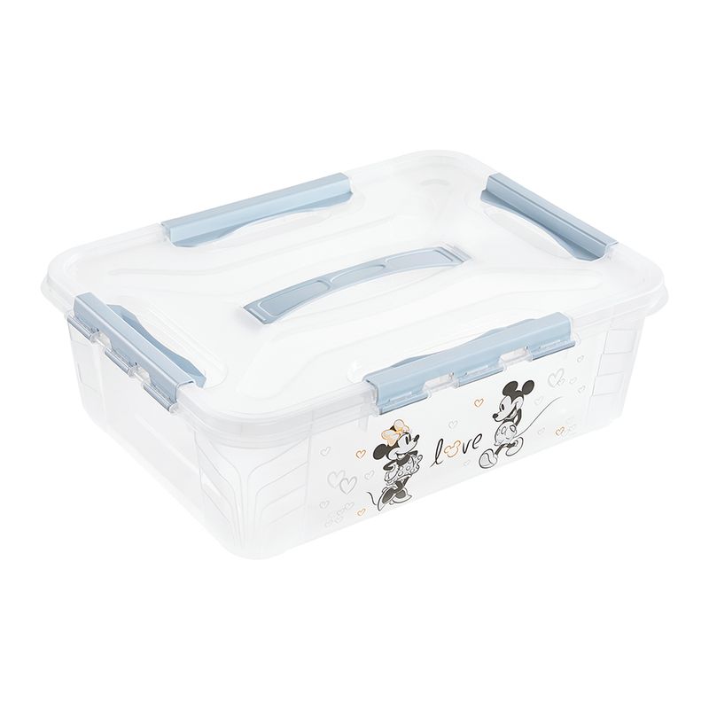 box 10,0 l MICKEY, kouř.modrý, 39x29x12,4cm, transp.plast