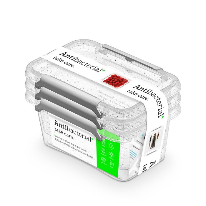 antibakter.box  0,50 l -sada-3ks, 15x9,5x9,5cm, transp.plast