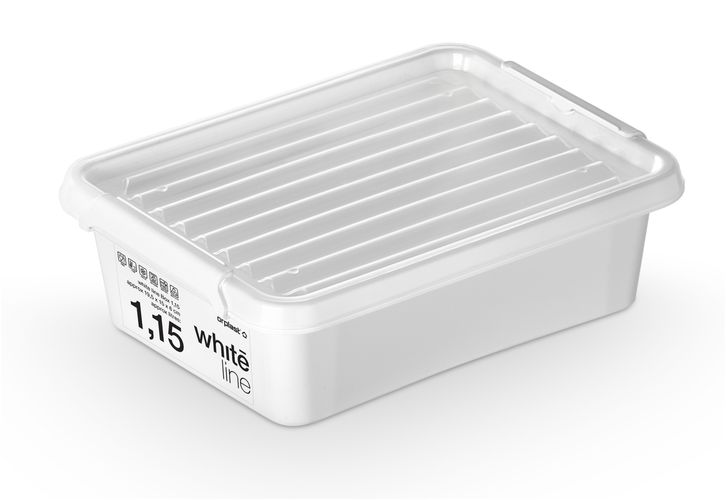 box  1,15l WHITE LINE-1212, 19,5x15x6cm, plast