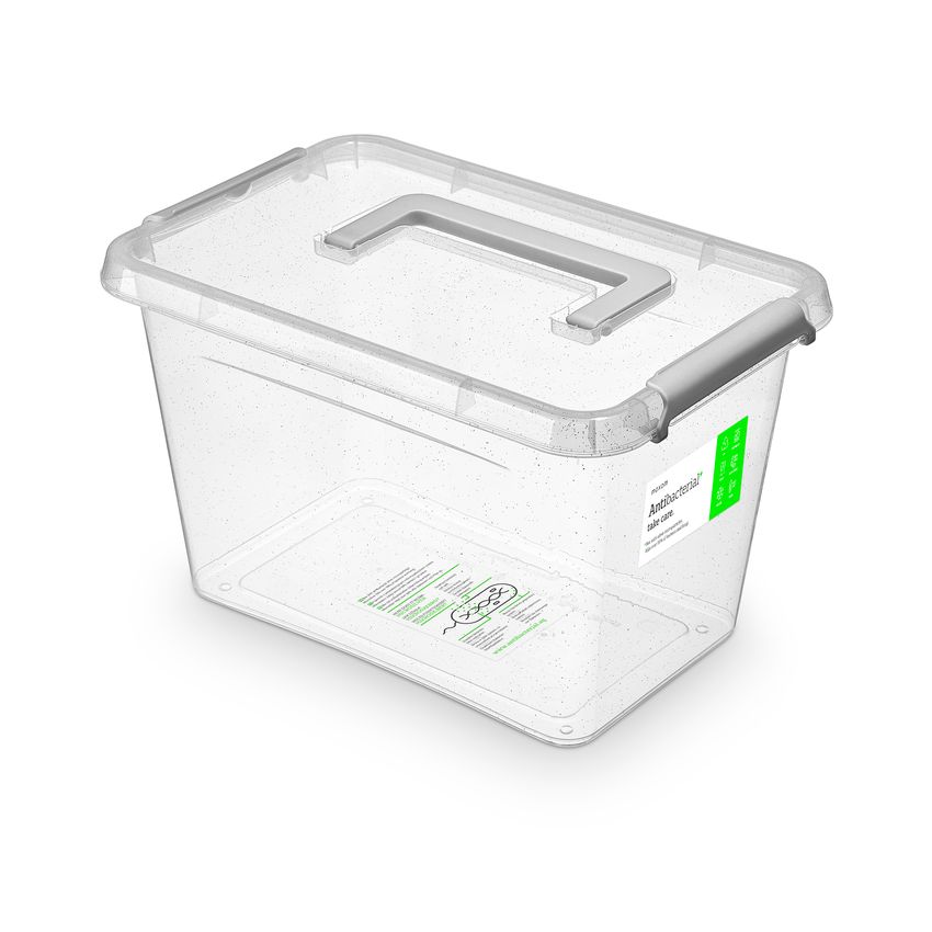 antibakter.box  6,5 l 29x20x18cm,rukojeť,transp.plast