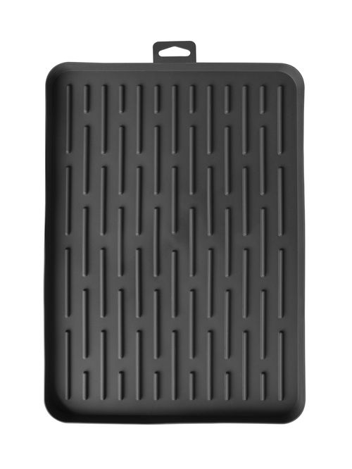 odkapávač nád. 36x26x1,5cm PRESTIGE, 1díl.,  tm.šedý, měkký, pružný plast