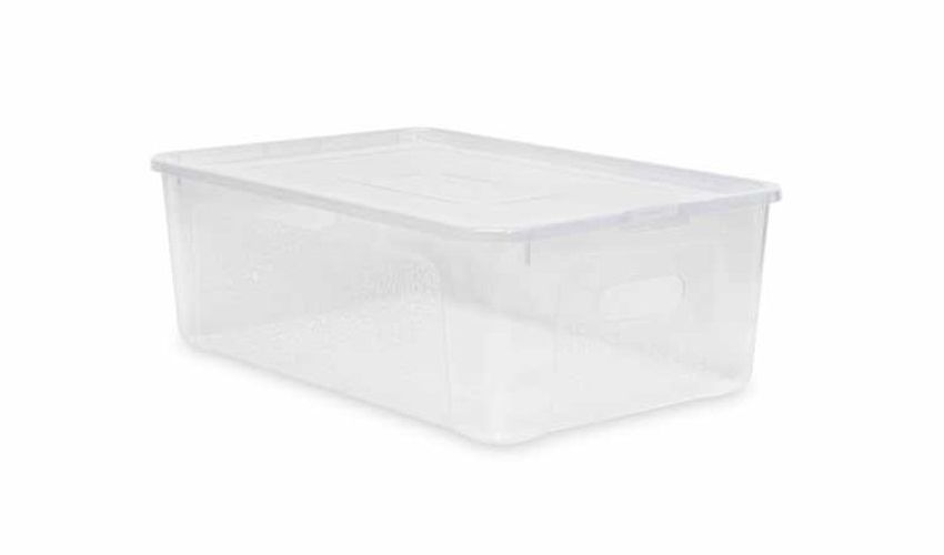 box 12,5l+víko, otvory, 39x26x13cm, transp.RASTR, MULTIBOX, plast