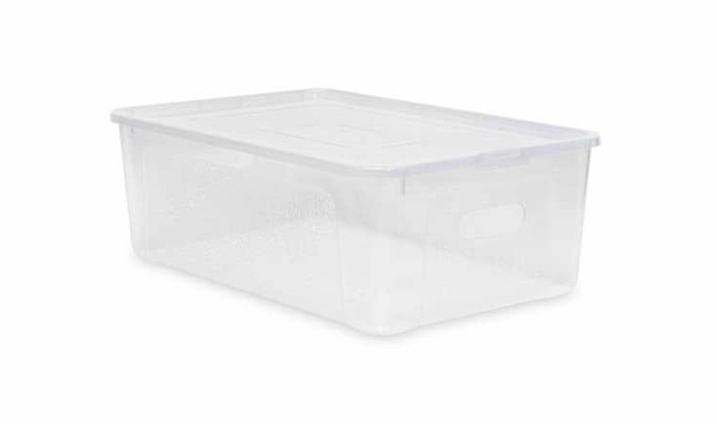 box  7,0l+víko, otvory, 34x20x10cm, transp. RASTR, MULTIBOX, plast