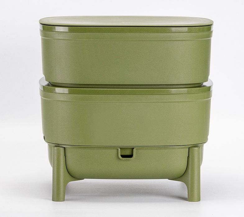 kompostér vermi 38x38x38cm, zelený, ECON., bytový, plast