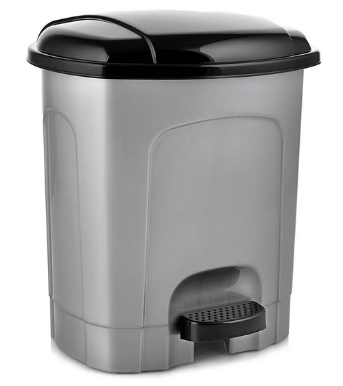 koš odp.30,0l pedál 38x36x48cm, šedý plast