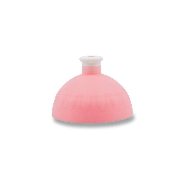 víčko, vč.těsnění ZL lahve+zátka, růžová/bílá, plast