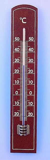 teploměr 20,0x3,5cm pokoj., -20°C+50°C, dřevo MIX