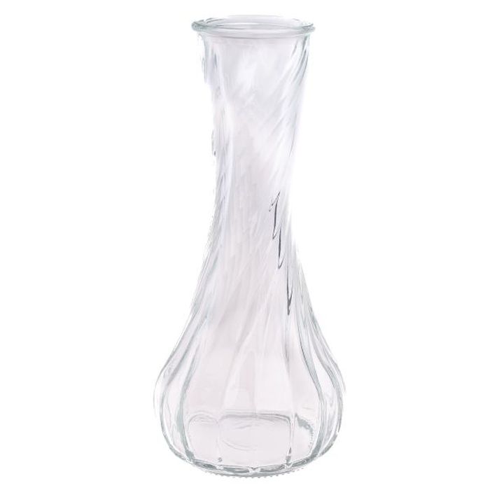 váza d 6x15,2cm, čirá, lisované sklo