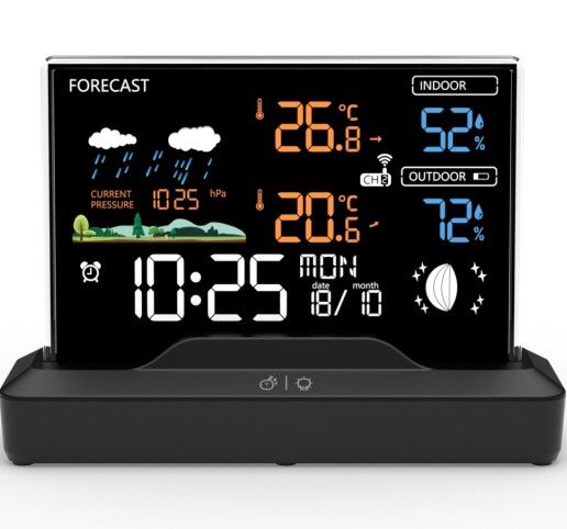 meteostanice B 4960, LED posvícení, černá, BRAVO