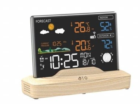 meteostanice B 4960, LED posvícení, im.dřevo, BRAVO