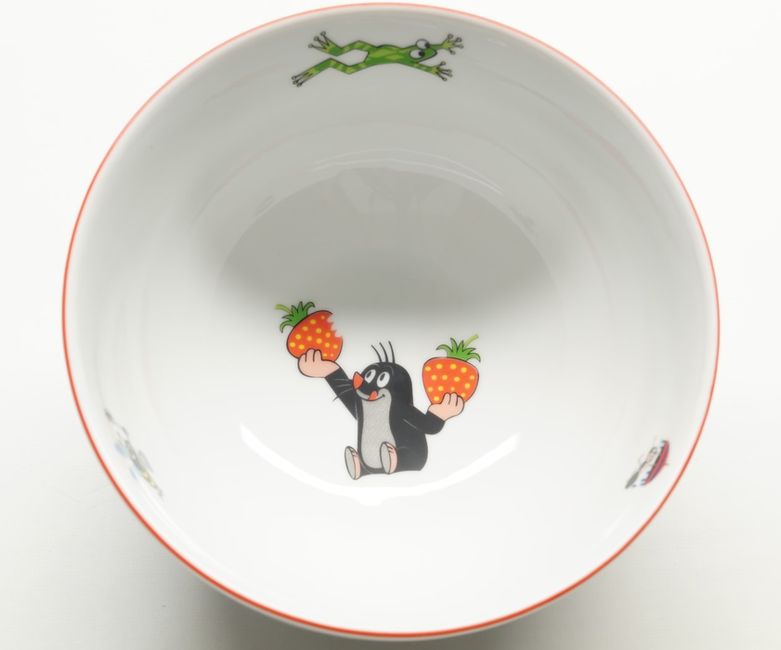 miska d14,5cm VITAL- KRTEK a jahody, dětská, porcelán