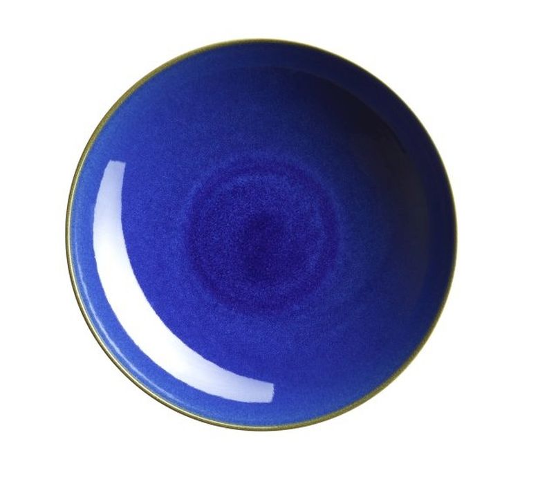 talíř d22,0cm hluboký, OSSIA-tm.modrý, keramika