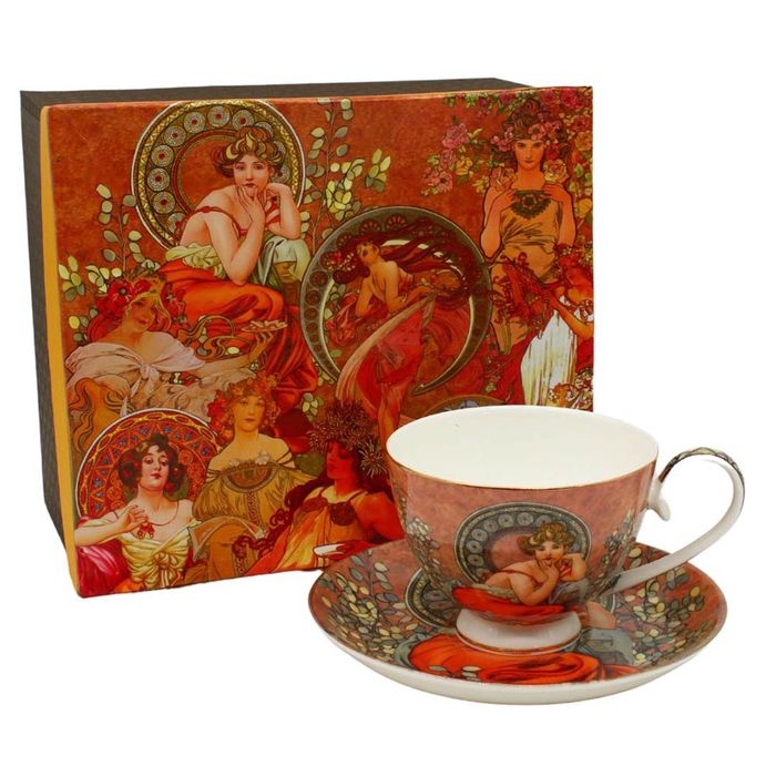 šapo 250ml-1ks, A.MUCHA, tmavý, DB, porcelán