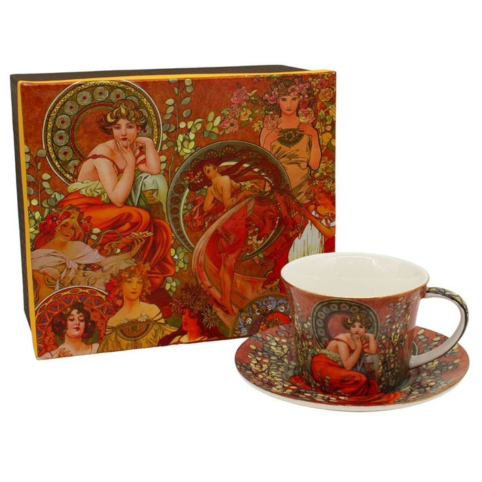 šapo 250ml, A.MUCHA, tmavý, DB, porcelán