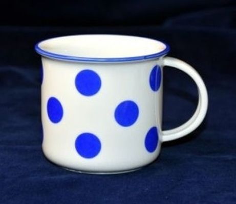 hrnek 250ml TINA - MODRÝ PUNTÍK, čes.porcelán