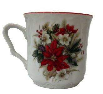 hrnek 270ml KAREL-VÁNOČNÍ RŮŽE, čes.porcelán