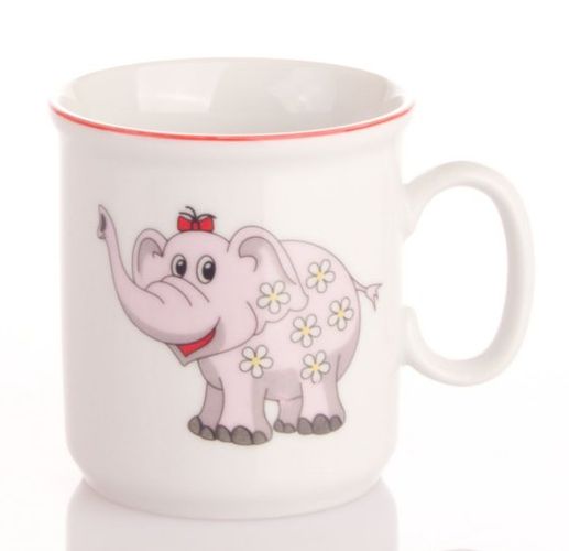 hrnek 160ml DĚTSKÝ-SLONÍK růžový, čes.porcelán