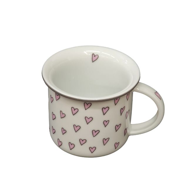 hrnek 100ml TINA - SRDÍČKA RŮŽOVÁ-LEM, čes.porcelán