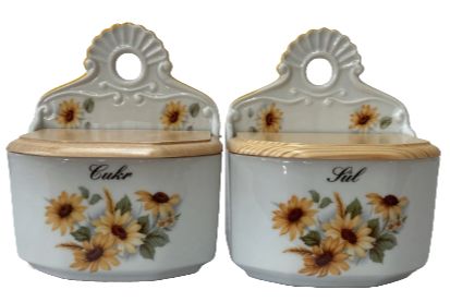 slánka, cukřenka 0,70l závěsná RUDBEGIE s víčkem, čes.porcelán