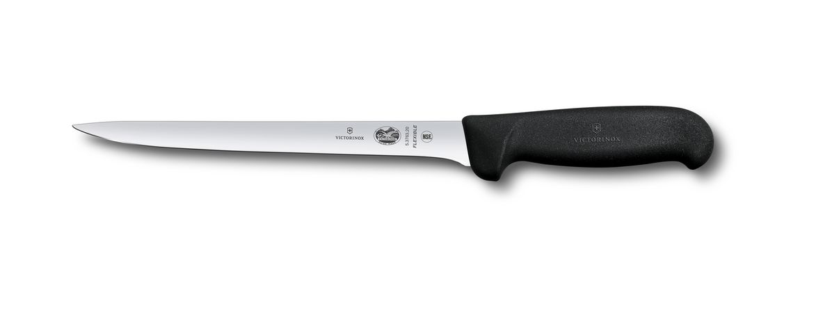 nůž 20cm ostří, filetovací, FIBROX, protiskl. VICTORINOX, čer.