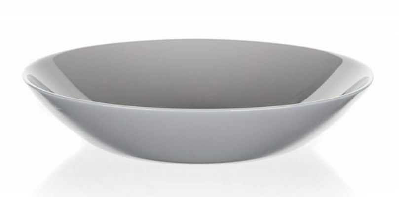 talíř d20cm hluboký, DIWALI, šedý, tvrz.sklo