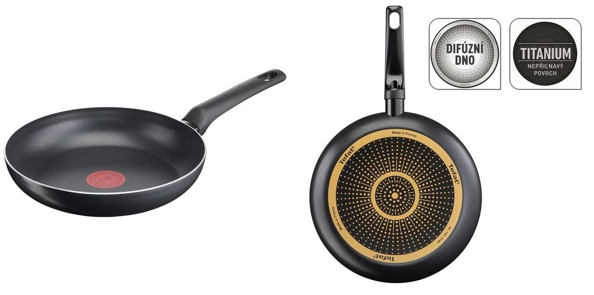 pánev d26 SIMPLE COOK, titan, černá, TEFAL