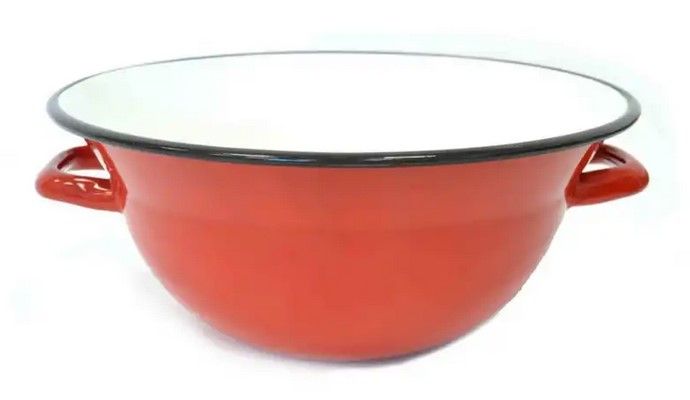 krajáč d30cm (5,0l) červený, smalt