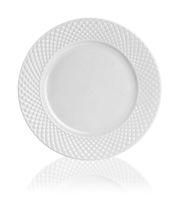 talíř d19,5cm dezertní, MEDIOLAN, bílý porcelán