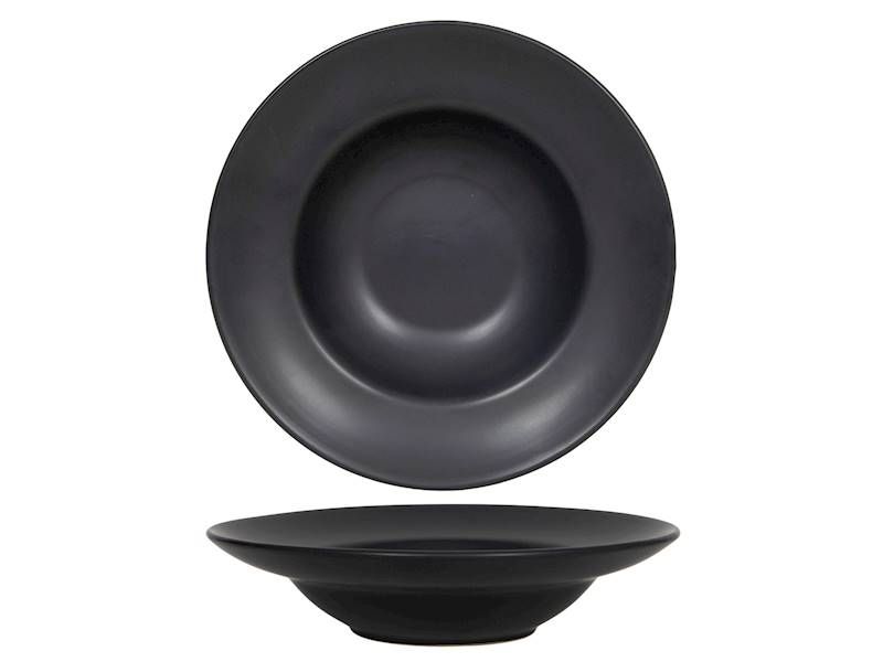 talíř d27,0cm TĚSTOVINY, černý, keramika