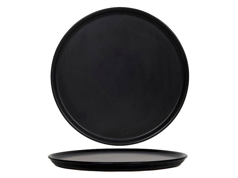 talíř d28,5cm PIZZA, černý, keramika