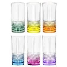 sklen. 370ml, 6ks, RCR BRILLANTE, barev.dno, long drink, DB