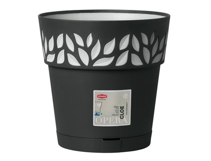 květ. d20xh19cm GRAFIT/šedá CLOE+miska