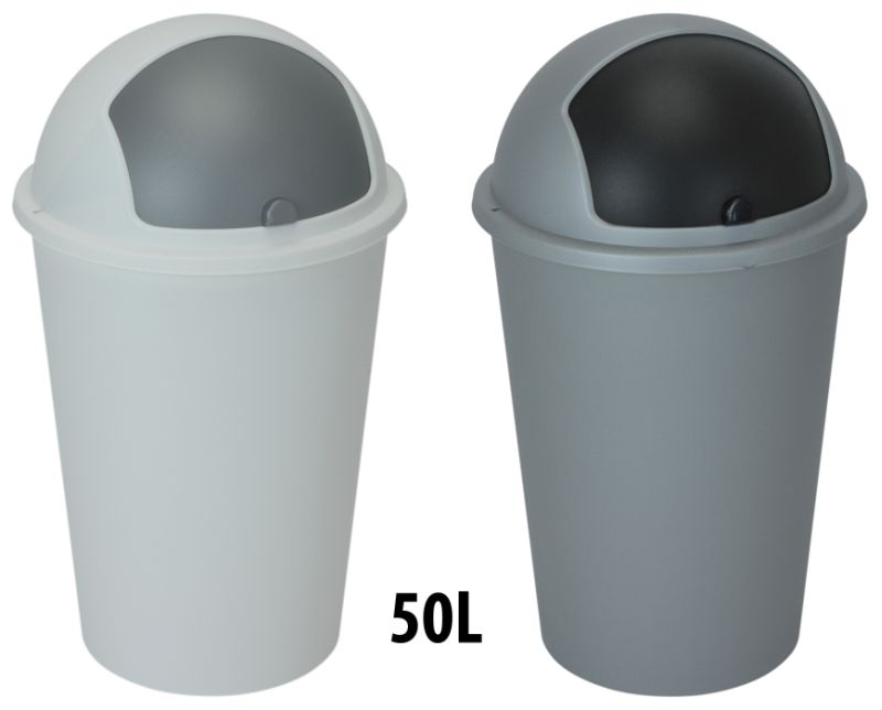 koš odp.50l (d40x67cm) s klapkou, 2barvy