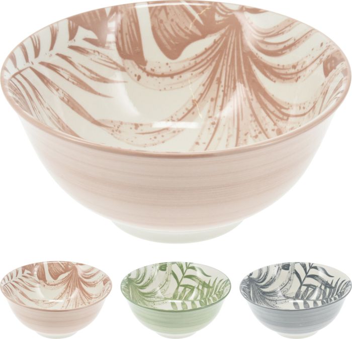 miska 500ml, LISTY, mix barev, porcelán
