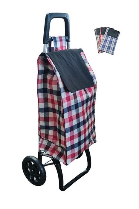taška s kol., KÁRO MIX barev, výška 100cm, textil